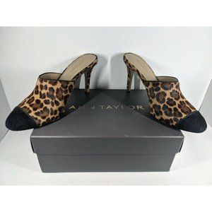 Ann Taylor CAIA Hair Calf Pump Leopard Print Heels Women's Size 6